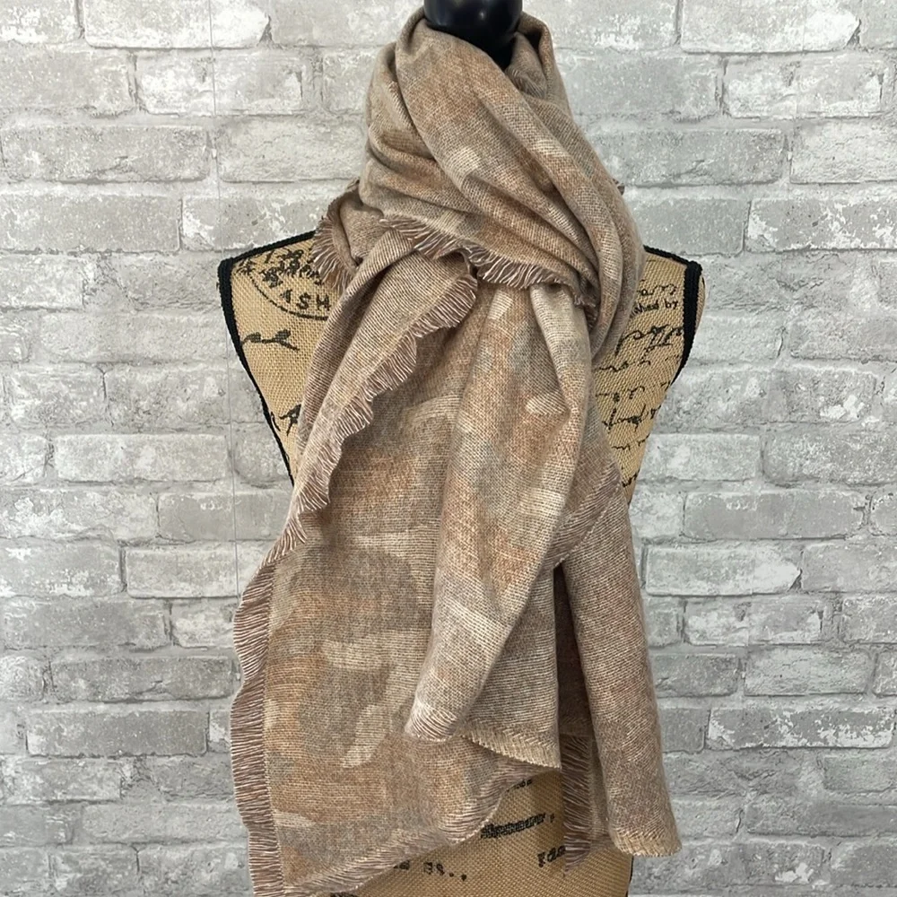Altar’d State Tan Camo Scarf